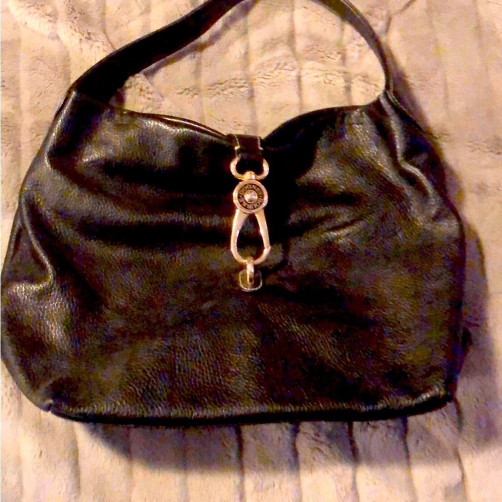 Black, leather Dooney hobo bag